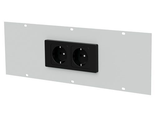 Bedrunka+Hirth Abdeckblech mit Steckdosenleiste für Energiekanal BxH 375 x 125 mm Produktbild Bedrunka+Hirth Abdeckblech mit Steckdosenleiste für Energiekanal BxH 375 x 125 mm