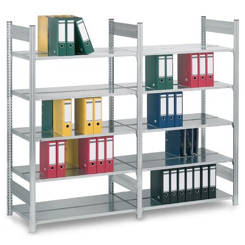 Produktbild Bedrunka+Hirth Aktenregal doppelseitig je Fachboden 90 kg 810 x 600 x 2350 mm