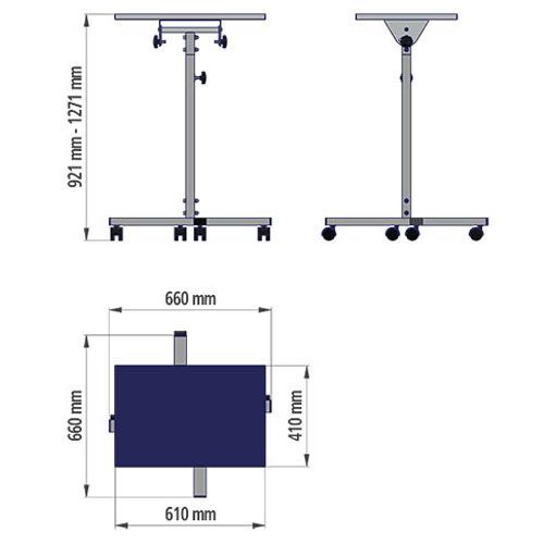 Bedrunka+Hirth Arbeits und Montagegestell mit Rollen Durchmesser 50 mm Produktbild Bedrunka+Hirth Arbeits und Montagegestell mit Rollen Durchmesser 50 mm bild 2
