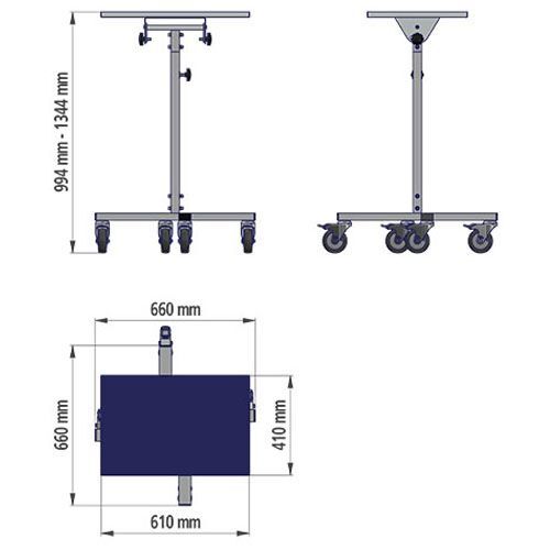 Bedrunka+Hirth Arbeits und Montagegestell stufenlos höhenverstellbar 660 x 660 mm Produktbild Bedrunka+Hirth Arbeits und Montagegestell stufenlos höhenverstellbar 660 x 660 mm bild 2