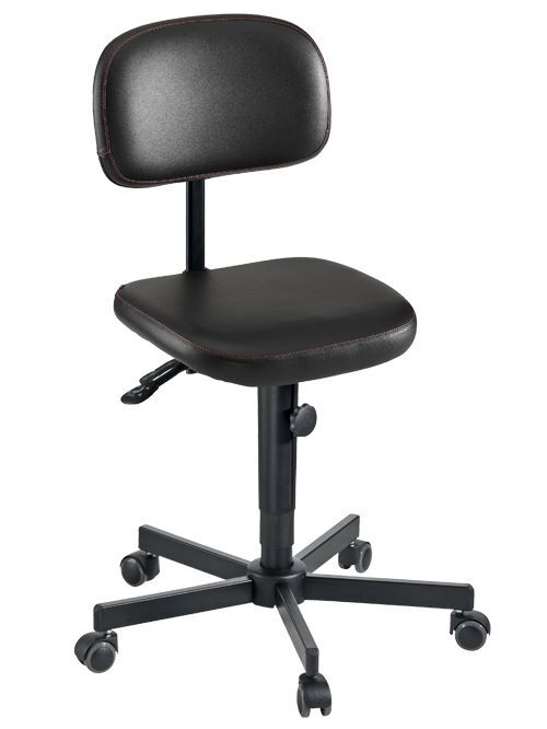 Bedrunka+Hirth Arbeitsdrehstuhl mit Bodengleitern verstellbar 540 bis 660 mm Kunstleder Produktbild Bedrunka+Hirth Arbeitsdrehstuhl mit Bodengleitern verstellbar 540 bis 660 mm Kunstleder