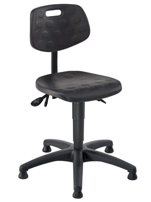 Bedrunka+Hirth Arbeitsdrehstuhl mit Bodengleitern 470 bis 610 mm PU schwar Produktbild Bedrunka+Hirth Arbeitsdrehstuhl mit Bodengleitern 470 bis 610 mm PU schwar