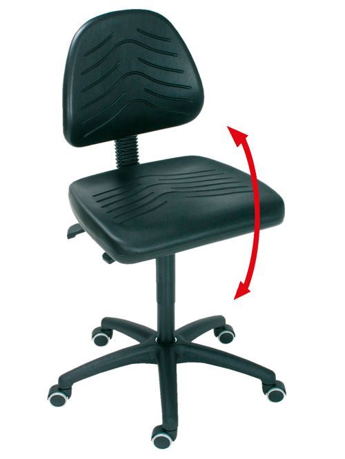 Bedrunka+Hirth Arbeitsdrehstuhl PU Schaum mit Rollen 470 bis 670 mm Last bis 110 kg Produktbild Bedrunka+Hirth Arbeitsdrehstuhl PU Schaum mit Rollen 470 bis 670 mm Last bis 110 kg