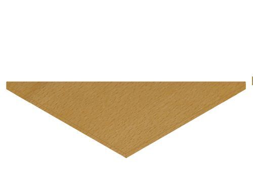 Produktbild Bedrunka+Hirth Dreieck Arbeitsplatte workline Buche Multiplex 750 x 750 x 25 mm