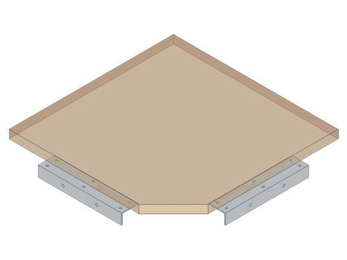 Produktbild Arbeitsplatte workraster Tiefe 494, Eck-Platte, Buche Mutliplex  bild 2