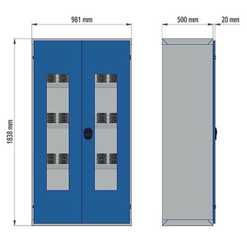 Bedrunka+Hirth CNC Vitrinenschrank R36-16 2 x Sichttüre aus Plexiglas H 1838 mm Bedrunka+Hirth CNC Vitrinenschrank R36-16 2 x Sichttüre aus Plexiglas H 1838 mm