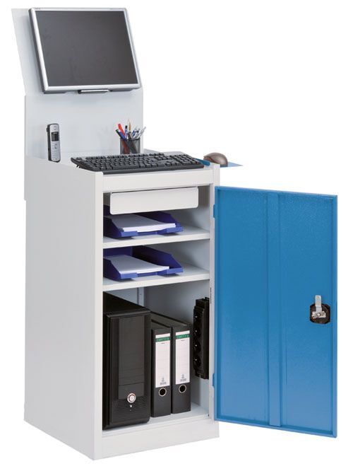 Bedrunka+Hirth Computerwagen 105-1 stationär 1 Flügeltür 500 x 500 x 1574 mm Produktbild Bedrunka+Hirth Computerwagen 105-1 stationär 1 Flügeltür 500 x 500 x 1574 mm