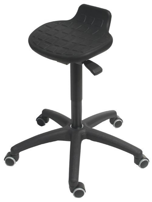 Bedrunka+Hirth Drehhocker mit Rollen Sitzhöhe 445 bis 635 mm schwarz Produktbild Bedrunka+Hirth Drehhocker mit Rollen Sitzhöhe 445 bis 635 mm schwarz