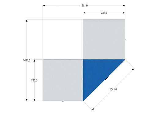 Bedrunka+Hirth Eckschrank mit 2 Flügeltüren Gesamtmaße 1050 x 736 x 1019 mm Produktbild Bedrunka+Hirth Eckschrank mit 2 Flügeltüren Gesamtmaße 1050 x 736 x 1019 mm bild 2