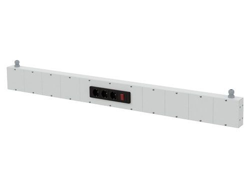 Bedrunka+Hirth Energiekanal Breite 1375 mit 3 Schuko Stecker und 1 Ein und Ausschalter Produktbild Bedrunka+Hirth Energiekanal Breite 1375 mit 3 Schuko Stecker und 1 Ein und Ausschalter