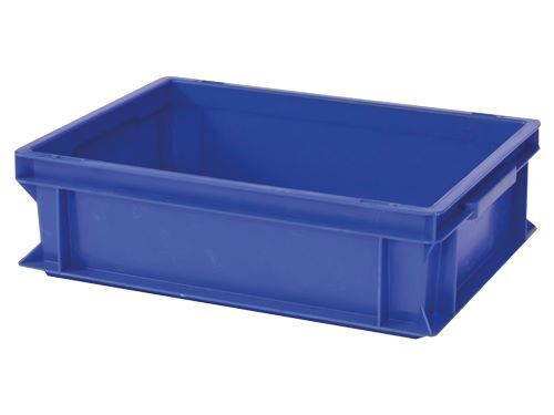 Bedrunka+Hirth Euro Lagerkasten BxTxH 300 x 400 x 170 mm Blau Produktbild Bedrunka+Hirth Euro Lagerkasten BxTxH 300 x 400 x 170 mm Blau
