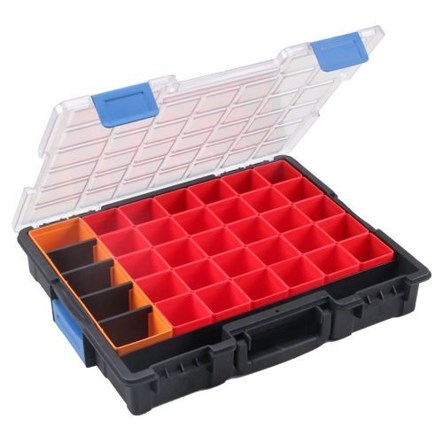 Bedrunka+Hirth Flex Box Kunststoff 34 bis 41 Fächer Maße 440 x 355 x 76 mm schwarz Produktbild Bedrunka+Hirth Flex Box Kunststoff 34 bis 41 Fächer Maße 440 x 355 x 76 mm schwarz