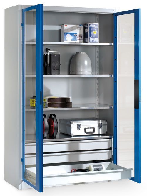Bedrunka+Hirth Flügeltürenschrank Schubladenblock Vollauszug 1200 x 600 x 1950 mm