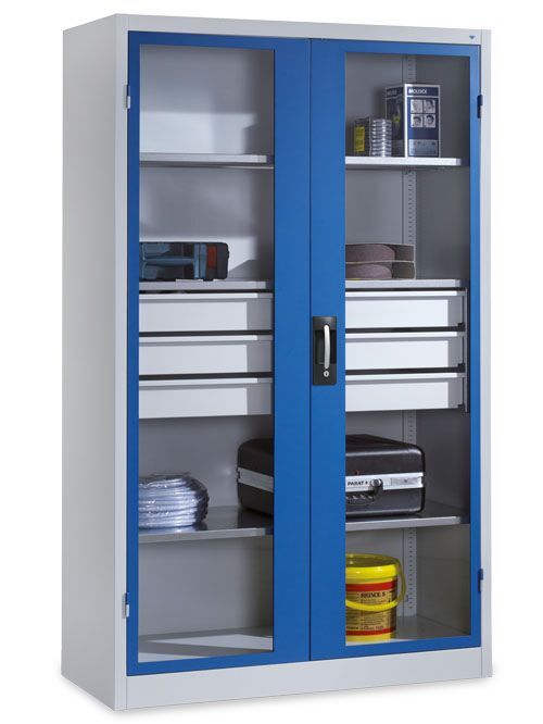 Bedrunka+Hirth Flügeltürenschrank Schubladenblock Vollauszug 1200 x 600 mm Produktbild Bedrunka+Hirth Flügeltürenschrank Schubladenblock Vollauszug 1200 x 600 mm