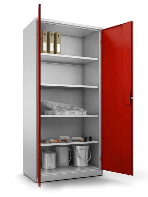 Bedrunka+Hirth Flügeltürenschrank mit Verstärkungsprofil 600 x 400 x 1950 mm Produktbild Bedrunka+Hirth Flügeltürenschrank mit Verstärkungsprofil 600 x 400 x 1950 mm