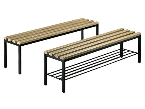 Bedrunka+Hirth Freistehende Sitzbank ohne Schuhrost 4 Füße 1500 x 353 x 420 mm Produktbild Bedrunka+Hirth Freistehende Sitzbank ohne Schuhrost 4 Füße 1500 x 353 x 420 mm