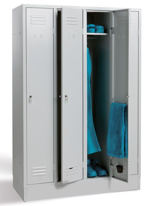 Bedrunka+Hirth Garderobenschrank 4 Abteile mit 300 mm Hutboden 1200 x 500 x 1800 mm Produktbild Bedrunka+Hirth Garderobenschrank 4 Abteile mit 300 mm Hutboden 1200 x 500 x 1800 mm