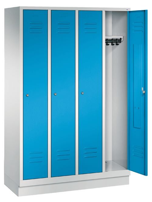 Bedrunka+Hirth Garderobenschrank mit hohem Sockel Stahlblech 610 x 500 x 1800 mm Produktbild Bedrunka+Hirth Garderobenschrank mit hohem Sockel Stahlblech 610 x 500 x 1800 mm