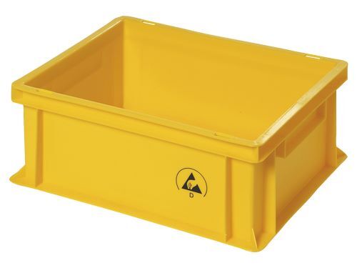 Bedrunka+Hirth Sichtlagerkästen Maße 400 x 600 x 120 mm Farbe Gelb Produktbild Bedrunka+Hirth Sichtlagerkästen Maße 400 x 600 x 120 mm Farbe Gelb