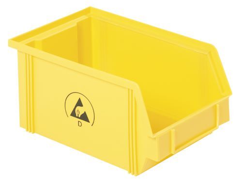 Bedrunka+Hirth Sichtlagerkästen 145 x 235 x 125 mm mit Warnsymbol Produktbild Bedrunka+Hirth Sichtlagerkästen 145 x 235 x 125 mm mit Warnsymbol