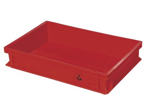 Bedrunka+Hirth Sichtlagerkästen in rot Maße 400 x 600 x 120 mm stapelbar Produktbild Bedrunka+Hirth Sichtlagerkästen in rot Maße 400 x 600 x 120 mm stapelbar