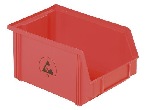 Bedrunka+Hirth Sichtlagerkästen rot Maße 145 x 235 x 125 mm Produktbild Bedrunka+Hirth Sichtlagerkästen rot Maße 145 x 235 x 125 mm