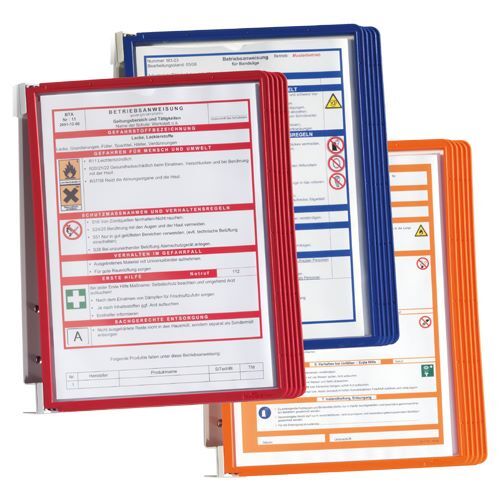 Bedrunka+Hirth Infotafel mit Wandhalter A4 blau BxTxH 360 x 260 x 325 mm aus Metall Produktbild Bedrunka+Hirth Infotafel mit Wandhalter A4 blau BxTxH 360 x 260 x 325 mm aus Metall