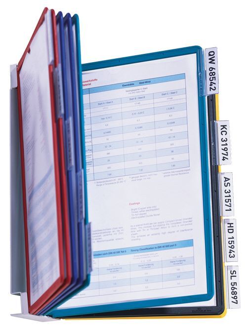 Bedrunka+Hirth Infotafel A4 mit Wandhalter farbig sortiert BxTxH 390 x 260 x 325 mm Produktbild Bedrunka+Hirth Infotafel A4 mit Wandhalter farbig sortiert BxTxH 390 x 260 x 325 mm