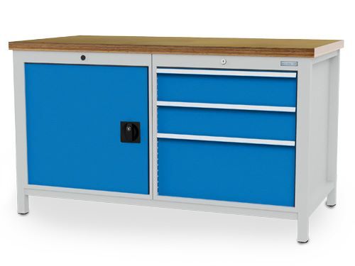 Bedrunka+Hirth Kastenwerkbank mit Flügeltür und 3 x Schublade 1500 x 750 x 859 mm Produktbild Bedrunka+Hirth Kastenwerkbank mit Flügeltür und 3 x Schublade 1500 x 750 x 859 mm