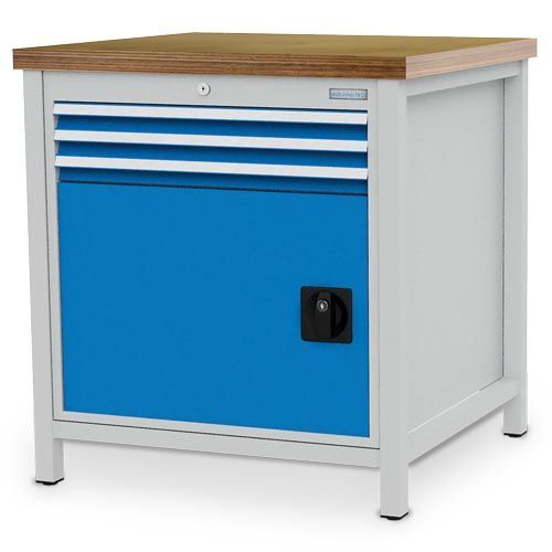 Bedrunka+Hirth Kastenwerkbank Tiefe 750 mm 3 x Schubladen 1 x Flügeltür Breite 810 mm Produktbild Bedrunka+Hirth Kastenwerkbank Tiefe 750 mm 3 x Schubladen 1 x Flügeltür Breite 810 mm
