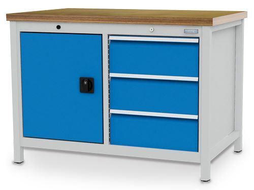 Bedrunka+Hirth Kastenwerkbank 3 x Schubladen 1 x Flügeltür B 1250 x T 750 x H 859 mm Produktbild Bedrunka+Hirth Kastenwerkbank 3 x Schubladen 1 x Flügeltür B 1250 x T 750 x H 859 mm