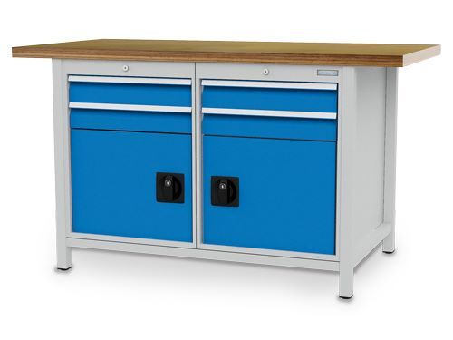 Bedrunka+Hirth Kastenwerkbank B 1500 x T 750 x H 959 mm 4 x Schubladen 2 x Flügeltüren Produktbild Bedrunka+Hirth Kastenwerkbank B 1500 x T 750 x H 959 mm 4 x Schubladen 2 x Flügeltüren