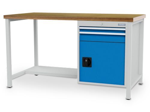 Bedrunka+Hirth Kastenwerkbank Breite 1500 mm R 18-24 2 x Schubladen 1 x Flügeltür Tiefe 750 mm Produktbild Bedrunka+Hirth Kastenwerkbank Breite 1500 mm R 18-24 2 x Schubladen 1 x Flügeltür Tiefe 750 mm