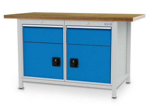 Bedrunka+Hirth Kastenwerkbank Tiefe 750 mm R 18-24 2 x Schubladen 1 x Flügeltür Breite 1500 mm Produktbild Bedrunka+Hirth Kastenwerkbank Tiefe 750 mm R 18-24 2 x Schubladen 1 x Flügeltür Breite 1500 mm