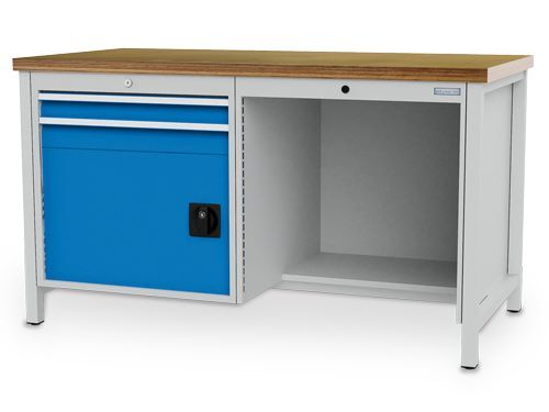 Bedrunka+Hirth Kastenwerkbank Tiefe 750 mm 2 x Schubladen 1 x Flügeltür Breite 1500 mm Produktbild Bedrunka+Hirth Kastenwerkbank Tiefe 750 mm 2 x Schubladen 1 x Flügeltür Breite 1500 mm