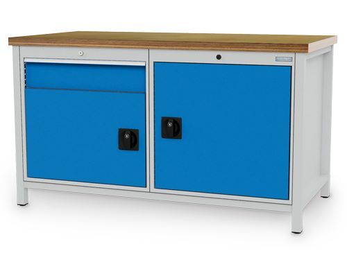 Bedrunka+Hirth Kastenwerkbank 1 Schublade 2 Türen mit Schloss 1500 x 750 x 859 mm Produktbild Bedrunka+Hirth Kastenwerkbank 1 Schublade 2 Türen mit Schloss 1500 x 750 x 859 mm