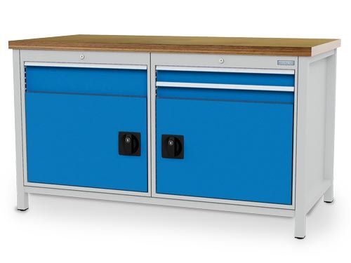 Bedrunka+Hirth Kastenwerkbank 3 Schubladen 2 Flügeltüren 1500 x 750 x 959 mm Bedrunka+Hirth Kastenwerkbank 3 Schubladen 2 Flügeltüren 1500 x 750 x 959 mm