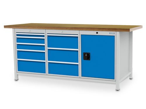 Bedrunka+Hirth Kastenwerkbank mit 2 Türen 8 Schubladen 2000 x 750 x 959 mm Produktbild Bedrunka+Hirth Kastenwerkbank mit 2 Türen 8 Schubladen 2000 x 750 x 959 mm