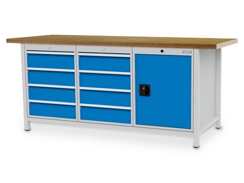 Bedrunka+Hirth Kastenwerkbank mit 1 Flügeltür und 8 Schubladen 2000 x 750 x 859 mm Produktbild Bedrunka+Hirth Kastenwerkbank mit 1 Flügeltür und 8 Schubladen 2000 x 750 x 859 mm