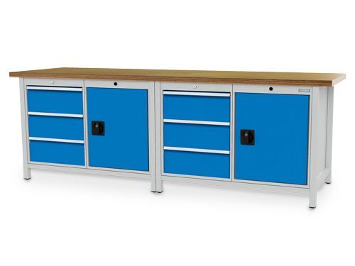 Bedrunka+Hirth Kastenwerkbank R 18-24 mit 6 Schubladen Maße 2500 x 750 x 959 mm Produktbild Bedrunka+Hirth Kastenwerkbank R 18-24 mit 6 Schubladen Maße 2500 x 750 x 959 mm