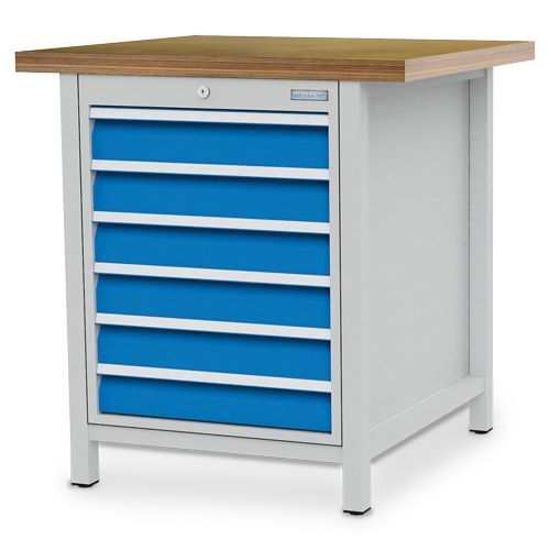 Bedrunka+Hirth Kastenwerkbank Tiefe 750 mm R 18-24 6 Schubladen B 810 x H 859 mm Produktbild Bedrunka+Hirth Kastenwerkbank Tiefe 750 mm R 18-24 6 Schubladen B 810 x H 859 mm