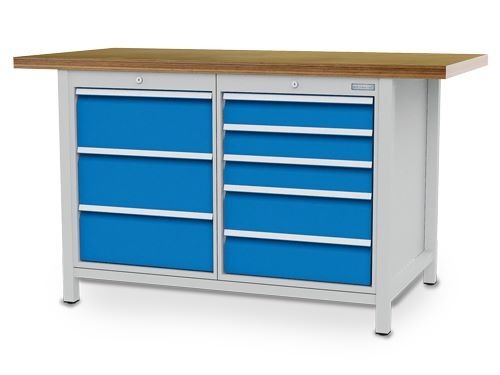 Bedrunka+Hirth Kastenwerkbank Tiefe 750 mm 8 x Schubladen B 1500 x H 859 mm Produktbild Bedrunka+Hirth Kastenwerkbank Tiefe 750 mm 8 x Schubladen B 1500 x H 859 mm