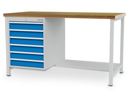 Bedrunka+Hirth Kastenwerkbank Tiefe 750 mm R 18-24 6 x Schubladen Breite 1500 mm Bedrunka+Hirth Kastenwerkbank Tiefe 750 mm R 18-24 6 x Schubladen Breite 1500 mm