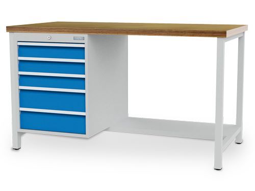 Bedrunka+Hirth Kastenwerkbank Tiefe 750 mm R 18-24 5 x Schubladen Breite 1500 mm Bedrunka+Hirth Kastenwerkbank Tiefe 750 mm R 18-24 5 x Schubladen Breite 1500 mm