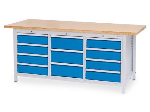 Bedrunka+Hirth Kastenwerkbank R 18-24 mit 11 Schubladen in der Größe 2000 x 750 x 859 mm Produktbild Bedrunka+Hirth Kastenwerkbank R 18-24 mit 11 Schubladen in der Größe 2000 x 750 x 859 mm