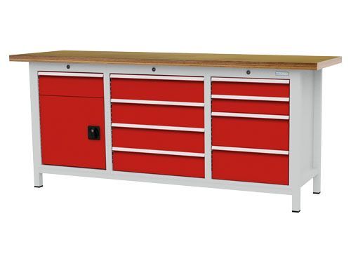 Bedrunka+Hirth Kastenwerkbank 9 Schubladen und 1 Flügeltür 2000 x 600 x 859 mm Produktbild Bedrunka+Hirth Kastenwerkbank 9 Schubladen und 1 Flügeltür 2000 x 600 x 859 mm