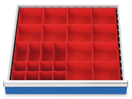 Bedrunka+Hirth Kleinteilekästen Set 24 teilig R 24-24 Blendenhöhe 75 mm BxTxH 600 x 600 x 52 mm Produktbild Bedrunka+Hirth Kleinteilekästen Set 24 teilig R 24-24 Blendenhöhe 75 mm BxTxH 600 x 600 x 52 mm