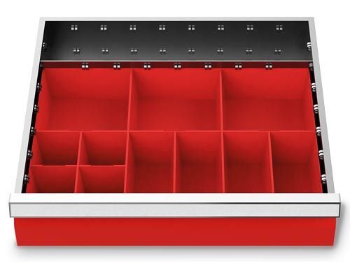 Bedrunka+Hirth Kleinteilekästen Set 12 teilig R 18-16 Blendenhöhe 100 mm BxTxH 450 x 400 x 80mm Produktbild Bedrunka+Hirth Kleinteilekästen Set 12 teilig R 18-16 Blendenhöhe 100 mm BxTxH 450 x 400 x 80mm