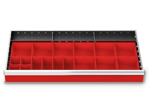 Bedrunka+Hirth Kleinteilekästen Set 20 teilig R 36-16 Blendenhöhe 75 mm BxTxH 900 x 400 x 55 mm Produktbild Bedrunka+Hirth Kleinteilekästen Set 20 teilig R 36-16 Blendenhöhe 75 mm BxTxH 900 x 400 x 55 mm