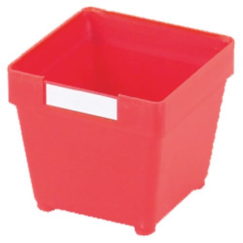 Produktbild Bedrunka+Hirth Kleinteilekasten Blendenhöhe 100 mm rot 75 x 75 x 65 mm